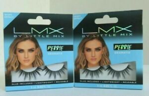 2 X LMX BY LITTLE MIX PERRIE DRAMATIX BLACK EFFECT EYE LASHES REUSABLE WITH GLUE