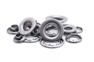 Grommets eyelets marine grade stainless steel rolled rim heavy duty 7mm - 16mm - Picture 1 of 13