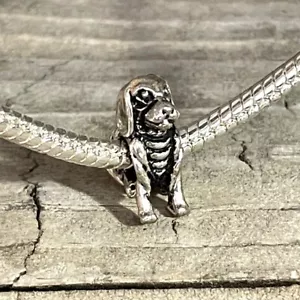 Beagle Dog Puppy New Silver European Charm Bead fit for bracelet New - Picture 1 of 1