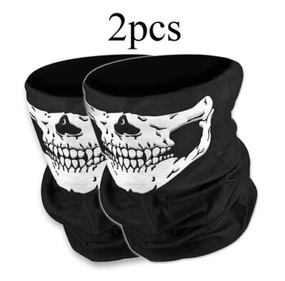 Paquete de 2 Máscaras Faciales Elásticas Multiusos Cubierta Bandana Cuello Polaina Diadema Pasamontañas Foto 1 de 4