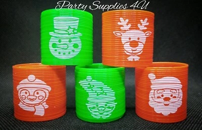 3pk Christmas Mini Slinky. Stocking/Party bag filler/fidget/kids/springs/festive