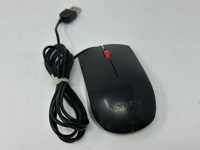 Lenovo Wired USB Mouse Model: SM-8823 Black & Red Scroll Click - Image 1 of 3