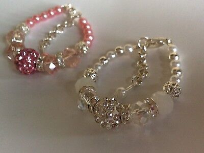 *New Baby Bling Shamballa & Crystal Bracelet Gift *m2m Princess Dummy Clip* • 4.95£