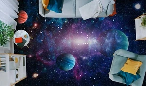 3D Planet Galaxie 053 Boden Wandbilder Wanddruck Aufkleber UK Zoe - Bild 1 von 5
