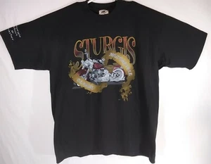 VTG Sturgis 2002 Black Hills Motorcycle Rally T Shirt by Buffalo & FOTL Mens XL - Picture 1 of 9