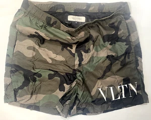 VALENTINO GARAVANI VLTN RV3UH028FVH Camo Swim Short 15" Mens Camouflage IT 46 - Picture 1 of 11