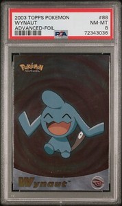 Pokemon Card Wynaut No. 88 Topps Advanced Foil 2003 PSA 8 NM-MT