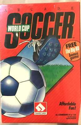 World Cup Soccer 5.25" disk Commodore-Arcade Game +Big KO ShareData New Oldstock - Image 1 of 4