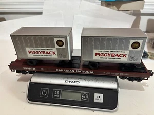 MTH O, 60' Piggy back flat car, Canadian National 661735 - Picture 1 of 1