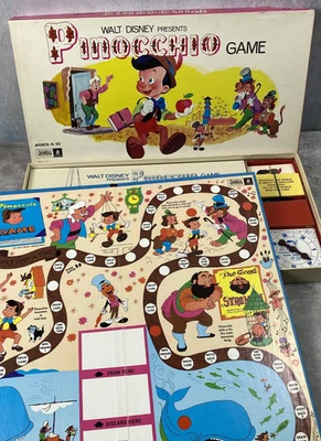 Walt Disney Presents Pinocchio Board Game Parker Brothers 1971 Complete  - Image 1 of 4