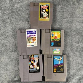 NES Game Lot 5 Kung Fu Baseball Fighting Golf Wheel of Fortune Pictionary