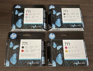 Genuine HP 771 Printhead FULL Set CE017A CE018A CE019A CE020A -Sealed 2025 New - Afbeelding 1 van 6