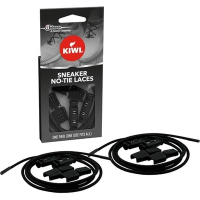Zapatos sin cordones elásticos Kiwi sin corbata negros talla única para todas las zapatillas Foto 1 de 4