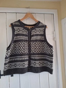 BNWOT'S FAB SEASALT CASTWORK FAIR ISLE VEST SHINGLE BAR ONYX 20 - Picture 1 of 10