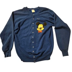 VTG Pannill Cardigan Sweatshirt Large Mickey Mouse Pop 80's Grandpa Core - Picture 1 of 6