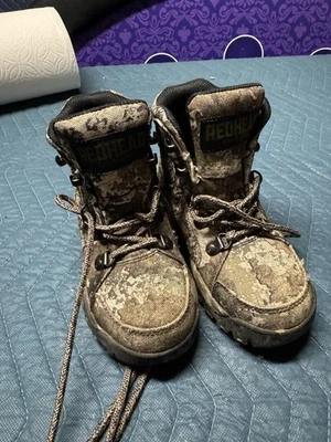 Botas de senderismo pelirrojas impermeables con cordones para niños Foto 1 de 4