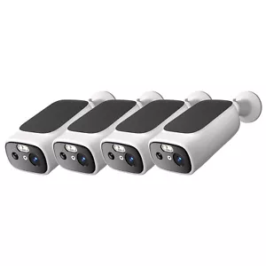 4PCS 2K Solar Camera Outdoor Wireless For Home Security 2.4Ghz&5Ghz Wifi Cameras - Picture 1 of 13