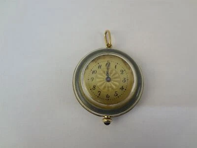 Longines Enamel 14k Yellow Gold Case Pendant Watch For Parts Not Working - Image 1 of 4