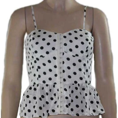 Women's sleeveless peplum top print smocked junior's - Image 1 of 4