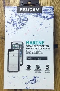 Pelican Marine Total Protection Case iPhone 7 Plus Schwarz Klar - Bild 1 von 4
