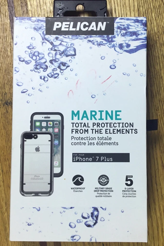 Pelican Marine Total Protection Case iPhone 7 Plus  Black Clear - Изображение 1 из 4