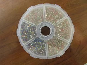 Seed Beads in Organizer - Excellent - Multi Color - Picture 1 of 3