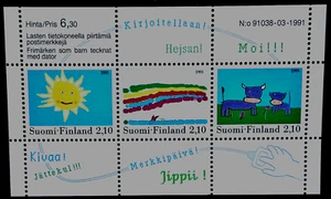 Finland 1991 Art Children Drawings Single Sheet SG MS1265 MNH Mint - Picture 1 of 1