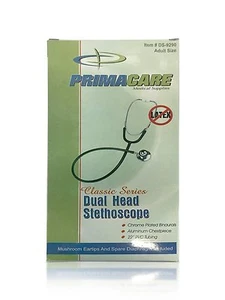 Primacare DS-9290-BK Classic Series Adult Dual-Head Stethoscope, 22" PVC Tubing - Picture 1 of 2