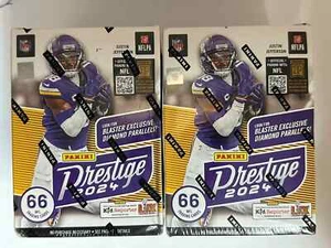 2 BOXEN 2024 Panini Prestige Football Blaster Box NFL Sealed 6 Packs 66 Cards ea - Bild 1 von 6