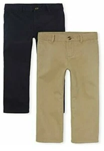 The Children's Place Boys Pack of 2 Chino Pants Flax/New Navy 14 New With Tags - Picture 1 of 2