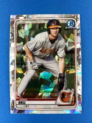 2020 Bowman Chrome Baseball Adam Hall #BCP-90 Cracked Ice Baltimore Orioles MLB - Image 1 of 2