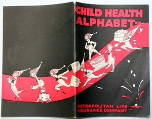 Metropolitan Life Insurance Co 1918 ALFABETO DE SALUD INFANTIL Sra. Frederick Peterson - Imagen 1 de 3