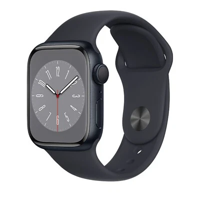Apple Watch Series 8 41mm Midnight Black gut Refurbished orig. Ladekabel Armband - Bild 1 von 4