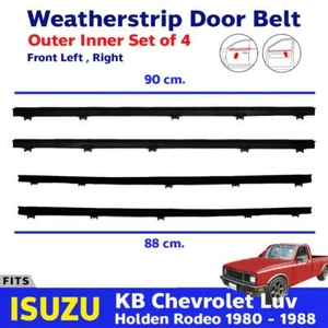 Set 4 Weatherstrip Door Belt Front Fits Isuzu KBZ Chevrolet LUV 2D 1980-88 E06 - Picture 1 of 3