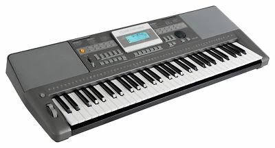 CLASSIC CANTABILE Keyboard 61 Tasten Digital Piano Sounds Rhythmen Lernfunktion Musik USB LCD grau