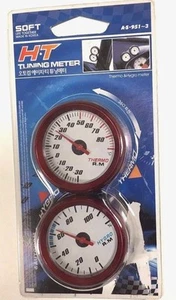 JDM ROJO TUNING DASH COMBO MEDIDORES TERMÓMETRO HIGRÓMETRO G-AS2953 - Imagen 1 de 8