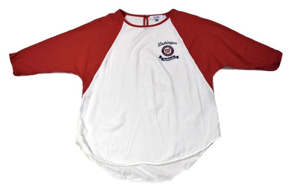 Touch By Alyssa Milano Womens MLB Washington Nationals Baseball Shirt New M - Image 1 of 1