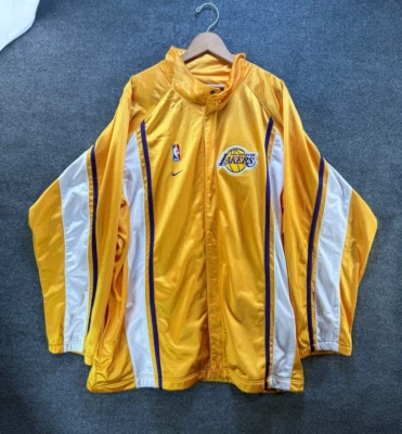 Chaqueta de calentamiento previa al juego Nike Los Angeles Lakers 2001 vintage XXL Kobe RARA Foto 1 de 4