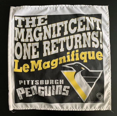 Vintage WinCraft Sports Pittsburgh Penguins NHL Mario Lemieux Flag - Made in USA Cover