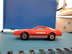 1982 MATCHBOX RED PONTIAC FIREBIRD SE SILVER-GRAY BASE  tAN iNTERIOR - Picture 1 of 7