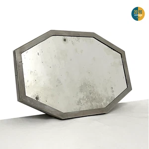 Art Deco Vintage Deko Spiegel Tablett Tisch 20er Jahre Aluminium Vanity Tray - Bild 1 von 11