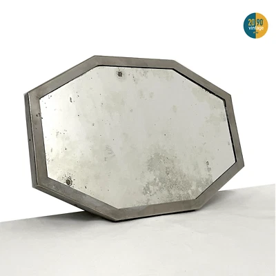 Art Deco Vintage Deko Spiegel Tablett Tisch 20er Jahre Aluminium Vanity Tray - Bild 1 von 4