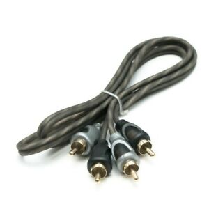 3 FOOT PHONO CABLE RCA WIRE TWISTED OFC 3 FEET BLACK AND CLEAR