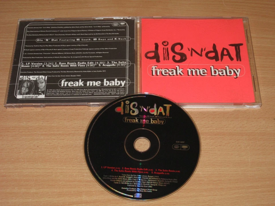 Dis 'N' Dat PROMO MAXI CD - Freak Me Baby / 1995 US PRESS in MINT-- - Bild 1 von 1
