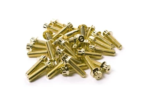 Tornillos de montaje de llanta dividida M7 24 mm dorado 2 piezas 3 piezas BBS RM LM OZ RH ruedas tornillos - Imagen 1 de 15