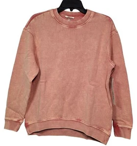 Goodthreads Heritage Fleece Beefy Crewneck Sweatshirt Damen Pink Acid Wash L - Bild 1 von 11