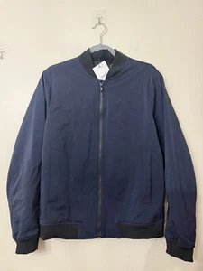 Theory Men's size M Eclipse Ascend Tech Brenton Bomber Jacket $425 navy NWT - Picture 1 of 11