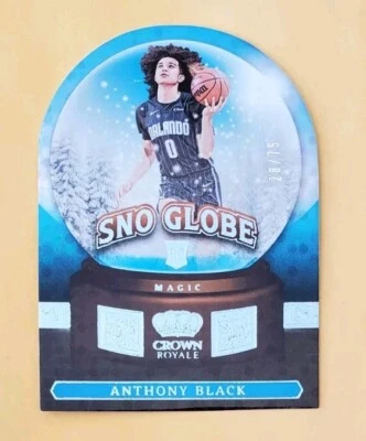 2023-24 Crown Royale Sno Globe Blue /75 Anthony Black #11 Rookie RC SSP  - Image 1 of 4