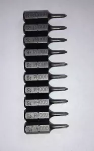 Punte per trapano avvitatore PH000 Phillips Philips confezione da 10 - Foto 1 di 1