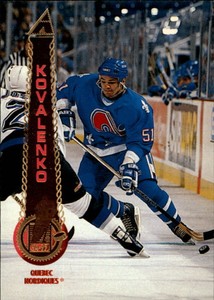 1994-95 Pinnacle Nordiques Hockey Card #128 Andrei Kovalenko